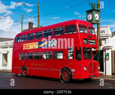 Doppeldeck Midland Red BMMO D9 6342 HA Bus gebaut Im Jahr 1963 im Dienst im Black Country Living Museum In Dudley West Midlands England Stockfoto