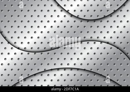 Abstraktes Metall Aluminium Kühlergrill Design Blatt Hintergrund. Illustration Vektor Stock Vektor