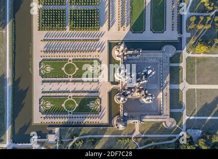 Die Nordwestfassade des Chateau de Chambord, Stockfoto