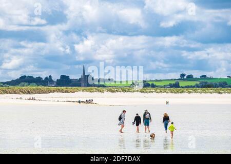 Frankreich, Finistere, Legendes Coast, Treflez, Anse de Goulven und Keremma Sanddünen entlang der GR 34 Wanderweg oder Zollweg Stockfoto