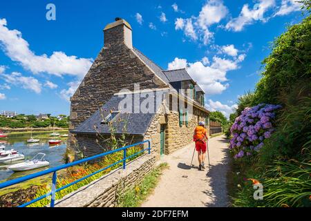 Frankreich, Finistere, Le Conquet, Etappenort entlang des GR 34 Wanderweges oder Zollweges Stockfoto