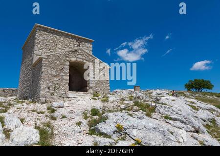 Frankreich, Var, regionaler Naturpark Sainte-Baume, Massiv Sainte-Baume, Plan d'Aups, Kapelle Saint-Pilon Stockfoto