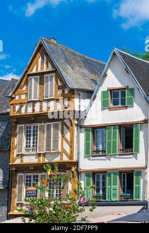 Frankreich, Finistere, Morlaix, Fachwerkhäuser auf dem Viarmes-Platz Stockfoto