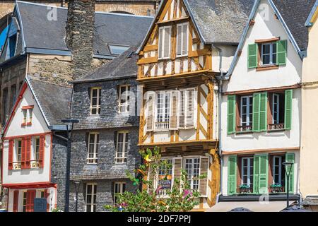 Frankreich, Finistere, Morlaix, Fachwerkhäuser auf dem Viarmes-Platz Stockfoto