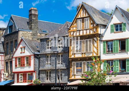 Frankreich, Finistere, Morlaix, Fachwerkhäuser auf dem Viarmes-Platz Stockfoto