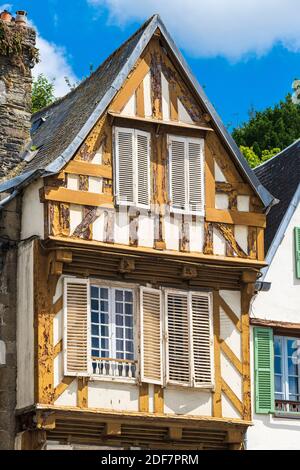Frankreich, Finistere, Morlaix, Fachwerkhäuser auf dem Viarmes-Platz Stockfoto