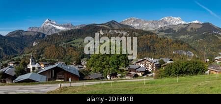 Frankreich, Savoie, Val d'Arly, Espace Diamant, Notre Stockfoto