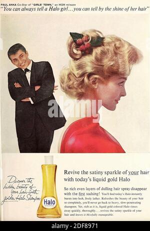 PAUL ANKA kanadisch-amerikanischer Singer-Songwriter und Schauspieler in einer Promotion für Der MGM-Film Girls Town 1959 Stockfoto
