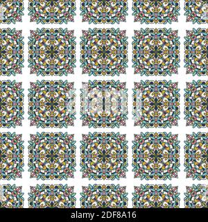 Nahtloses Vektormuster. Geometrischer Hintergrund mit handgezeichneten dekorativen Tribal-Elementen in Vintage-Brauntönen. Drucken mit ethnischen, Folk Stock Vektor