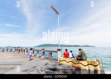 An der Kota Kinabalu Waterfront in Sabah, Malaysia Stockfoto