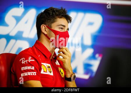 Sakhir, Bahrain. Dezember 2020. LECLERC Charles (mco), Scuderia Ferrari SF1000, Portrait, Pressekonferenz während des Formel 1 Rolex Sakhir Grand Prix 2020, vom 4. Bis 6. Dezember 2020 auf dem Bahrain International Circuit, in Sakhir, Bahrain - Foto Florent Gooden / DPPI / LM Credit: Gruppo Editoriale LiveMedia/Alamy Live News Stockfoto