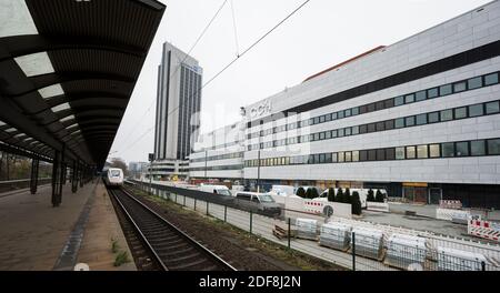Hamburg, Deutschland. Dezember 2020. Die Baustelle des Congress Centrum Hamburg (CCH). Quelle: Daniel Reinhardt/dpa/Alamy Live News Stockfoto