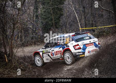 26 Kajetan KAJETANOWICZ (pol), Maciej SZCZEPANIAK (pol), SKODA FabiaWRC 3, Aktion während der ACI Rallye Monza 2020, 7. Lauf der FIA WRC Meisterschaft 2020 vom 3. Bis 8. Dezember 2020 in Monza, Brianza in Italien - Foto Francois Flamand / DPPI / LM Stockfoto