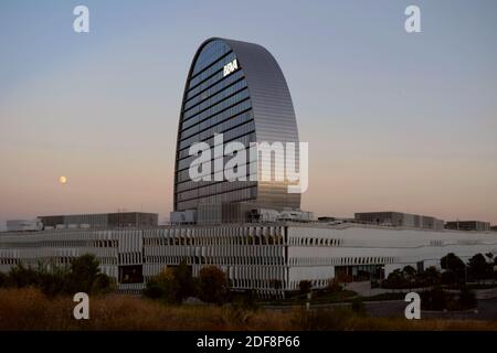 BBVA Hauptsitz in Las Tablas, Madrid Stockfoto