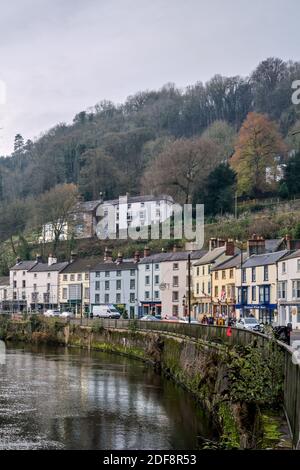 Gebäude in Matlock Bath, Derbyshire, Großbritannien Stockfoto