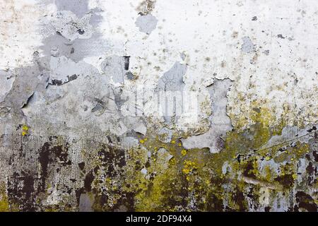 Detail von Peeling und flakige Farbe auf einer Metalloberfläche Stockfoto