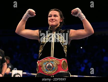 Datei Foto vom 02-11-2019 von Katie Taylor. Stockfoto