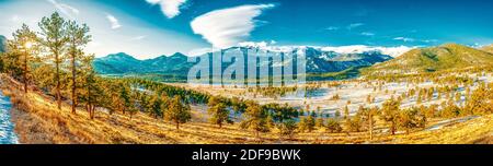 Rocky Mountain National Park Panorama Stockfoto