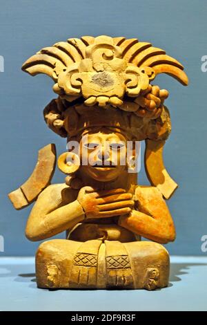 Skulptur der ZAPOTEKEN Könige gefunden in einem Grab in MONTE ALBAN, die zurückreicht bis 500 v. Chr. - OAXACA, Mexiko Stockfoto