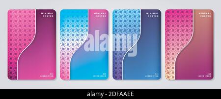 Set von abstrakten minimalen Abdeckungen Design. Stock Vektor
