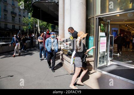 COVID19 - nach der Sperre - Printemps Haussmann Kaufhaus Wiedereröffnung nach der Sperre am 28. Mai 2020 in Paris, Frankreich. Foto von Nasser Berzane/ABACAPRESS.COM Stockfoto