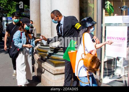 COVID19 - nach der Sperre - Printemps Haussmann Kaufhaus Wiedereröffnung nach der Sperre am 28. Mai 2020 in Paris, Frankreich. Foto von Nasser Berzane/ABACAPRESS.COM Stockfoto