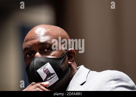 Philonise Floyd, George Floyds Bruder, nimmt am 10. Juni 2020 bei einer Anhörung zur Rechenschaftspflicht der Polizei auf dem Capitol Hill in Washington, DC, an einem Justizausschuss des Hauses Teil. Foto von Erin Schaff/Pool/ABACAPRESS.COM Stockfoto