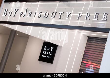 Logo von BUY PARIS DUTY FREE, am 22. Juni 2020 in Orly, Frankreich. Foto von David Niviere/ABACAPRESS.COM Stockfoto