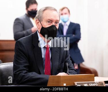 Washington, Usa. Dezember 2020. US-Senator Michael Crapo (R-ID) nimmt an einer Sitzung des Justizausschusses des Senats Teil. Kredit: SOPA Images Limited/Alamy Live Nachrichten Stockfoto