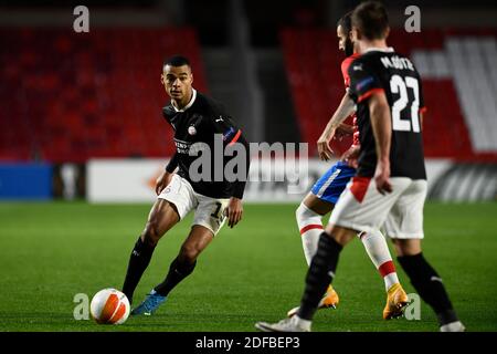 Granada, Spanien. Dezember 2020. PSV Eindhoven Cody Gakpo im Estadio Nuevo Los Carmenes in Granada gesehen beim UEFA Europa League Group E Spiel zwischen Granada CF und PSV Eindhoven.Endstand Granada CF 0:1 PSV Eindhoven) Credit: SOPA Images Limited/Alamy Live News Stockfoto