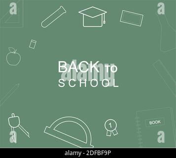 Design über zurück zur Schule Stock Vektor