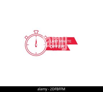 Last Minute Angebot Design Stock Vektor