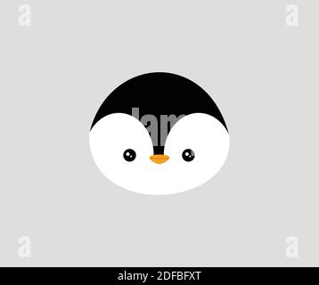 Design über Pinguin Kopf Symbol Stock Vektor