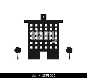 Krankenhaus Icon Design Stock Vektor