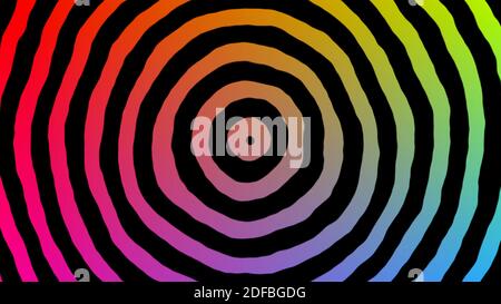 Abstrakte 3D gewellte Muster mit buntem Hintergrund, abstrakter Hintergrund, nahtlose Schleife, 3d-Rendering Stockfoto