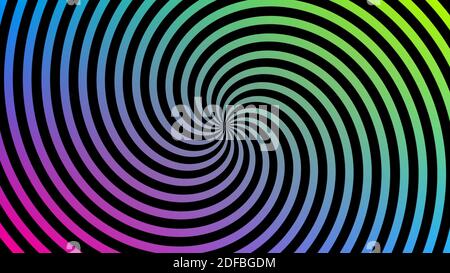 Abstrakte dynamische und spiralförmige 3D-Muster mit buntem Hintergrund und nahtloser Schleife, abstrakter Hintergrund für die Geschäftspräsentation, 3d-Rendering Stockfoto