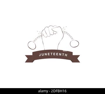 Designs über den Tag des zehnten Juneteenth Stock Vektor