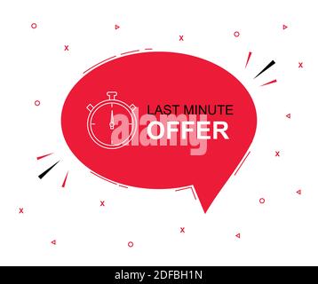Last Minute Angebot Design Stock Vektor