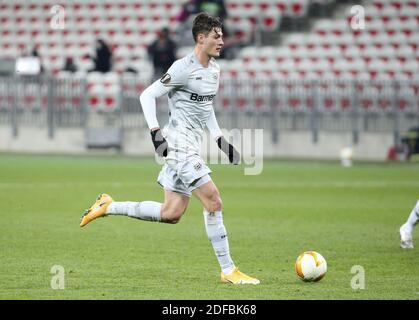 Nizza, Frankreich. Dezember 2020. Patrik Schick von Bayer Leverkusen während der UEFA Europa League, Gruppe C Fußballspiel zwischen OGC Nizza und Bayer Leverkusen am 3. Dezember 2020 im Allianz Riviera Stadion in Nizza, Frankreich - Foto Jean Catuffe / DPPI / LM Kredit: Paola Benini/Alamy Live News Stockfoto