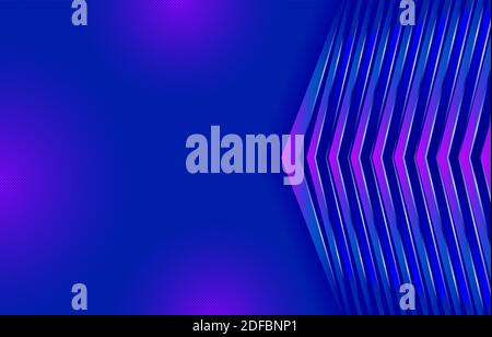 Abstrakter Hintergrund blau violett, abstrakter Hintergrund blau und lila Tech-Pfeile. Vektorgrafik Design-Technologie Stock Vektor