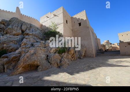 Das schöne Nakhal Fort in Oman. Stockfoto