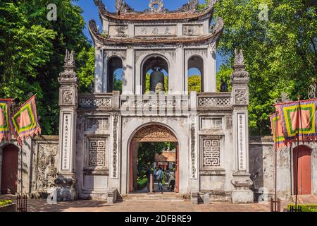 10.10.20 Hanoi, Vietnam: Literaturtempel in Hanoi in Südostasien, Vietnam. Konfuzius-Tempel in vietnamesischer Hauptstadt Stockfoto