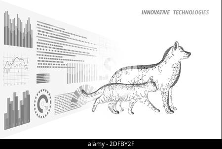 Hund und Katze Silhouette Smartphone. Tierärztliche Versorgung Gesundheit Behandlung. Klinik online Arzt Vet Center Analyse. Logo mobile App Vorlage Medizin Stock Vektor