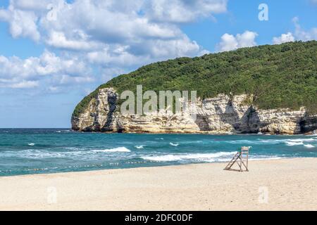 Cilingoz Strand und Rettungsschwimmer Stand, Catalca - Istanbul Stockfoto