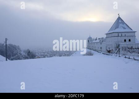 Landschaft des Tobolsker Kremls im Winter Stockfoto