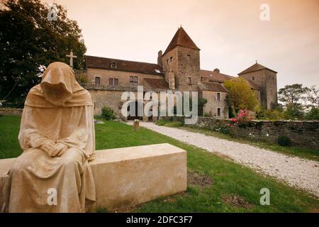 Frankreich, Cote d'Or, Kulturlandschaft Burgunds Klimazonen, die von der UNESCO zum Weltkulturerbe erklärt wurden, Route des Grands Crus (Weinstraße), Gevrey Chambertin, V Stockfoto