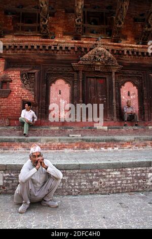 Nepal, im Zentrum der Hauptstadt und rund um den Durbar-Platz in Katmandu Stockfoto