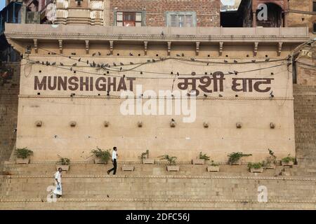 Indien, Varanasi, munshi Ghat Stockfoto