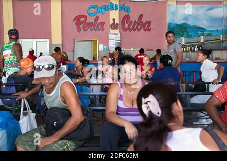 Kuba, Cafeteria in Santiago de Cuba Stockfoto