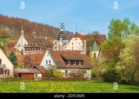 Impressionen vom Dorf und der Schloss- und Klosteranlage von Bebenhausen bei Tübingen, Baden-Württemberg, Deutschland. Stockfoto